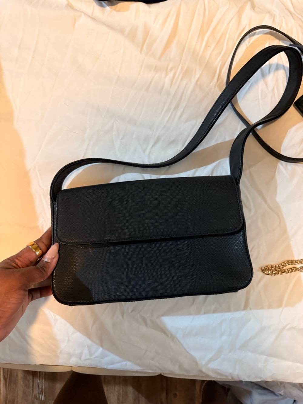 Classic Black Crossbody Shoulder Bag